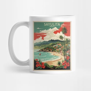 Sayulita Mexico Vintage Poster Tourism Mug